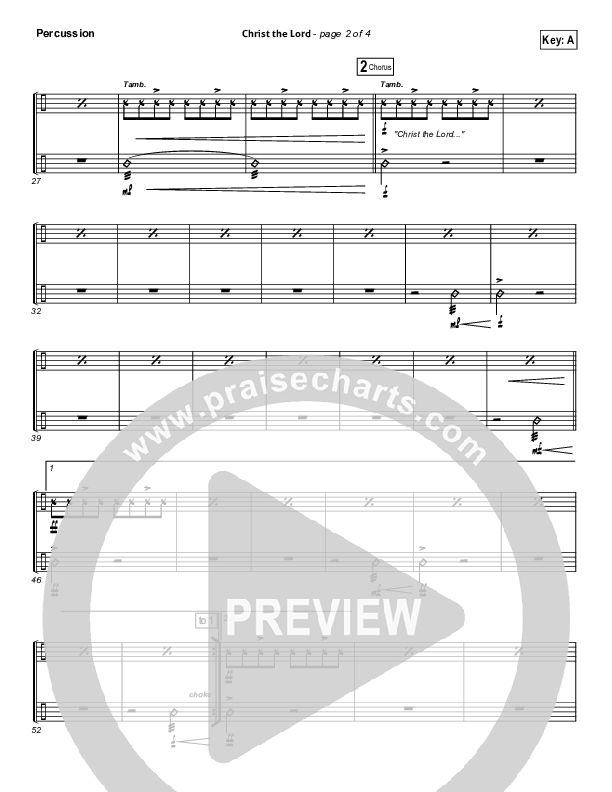 Christ The Lord Percussion (Paul Baloche)