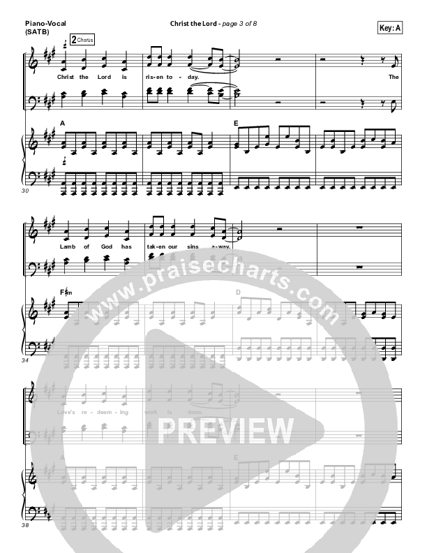 Christ The Lord Piano/Vocal (SATB) (Paul Baloche)