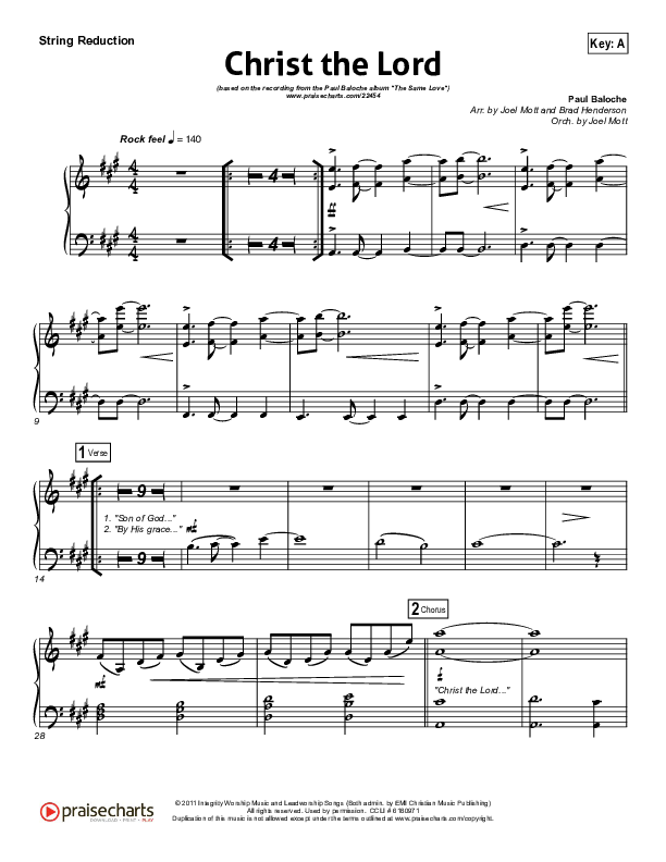 Christ The Lord Synth Strings (Paul Baloche)