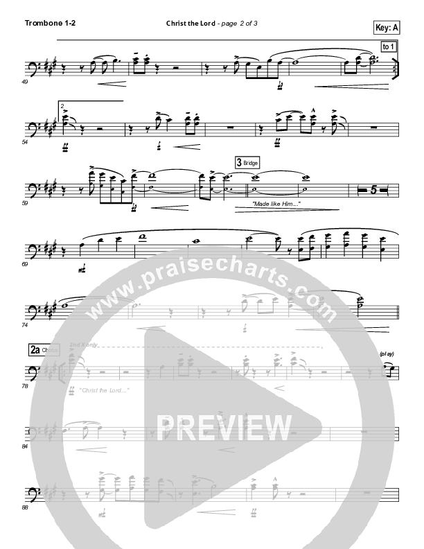 Christ The Lord Trombone 1/2 (Paul Baloche)