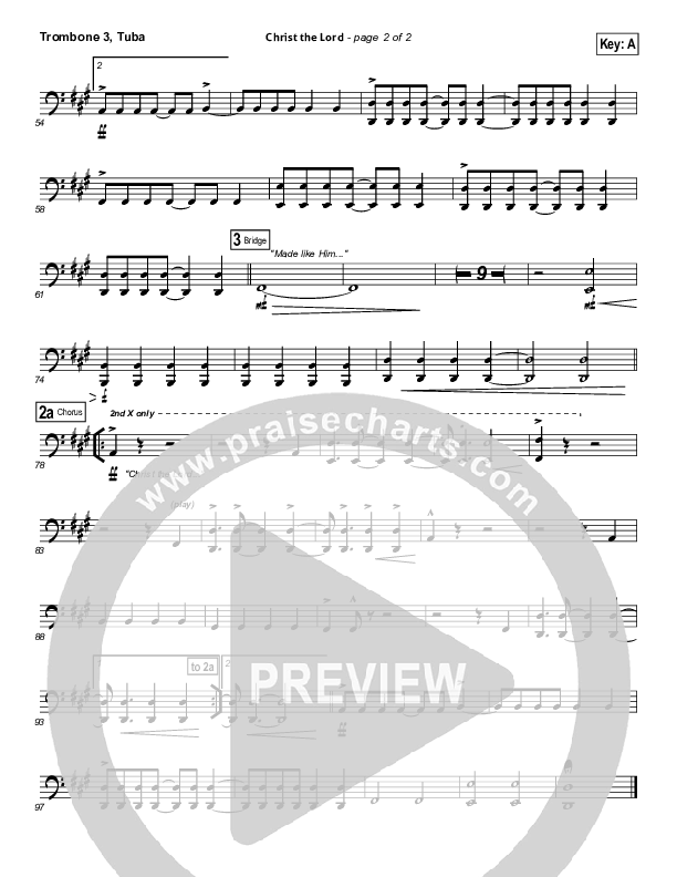 Christ The Lord Trombone 3/Tuba (Paul Baloche)