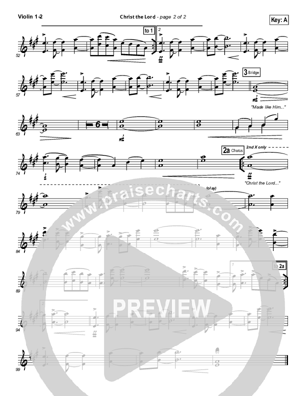 Christ The Lord Violin 1/2 (Paul Baloche)