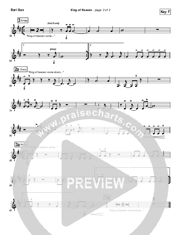 King Of Heaven Bari Sax (Paul Baloche)