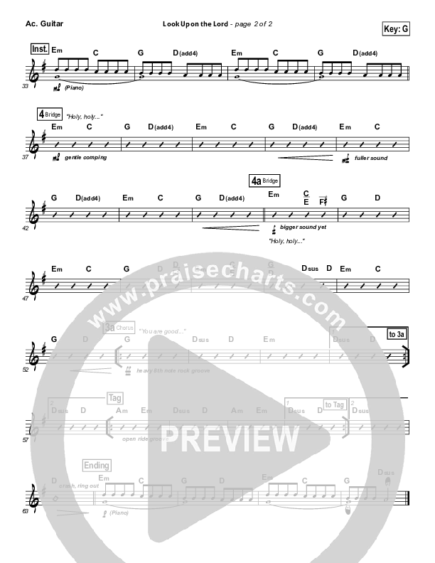 Look Upon The Lord Acoustic Guitar (Paul Baloche)