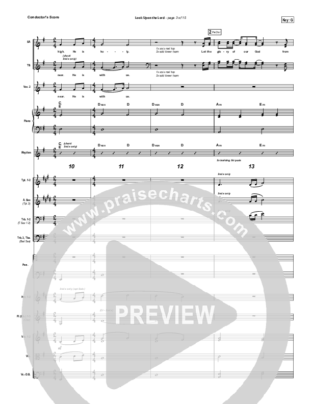 Look Upon The Lord Conductor's Score (Paul Baloche)