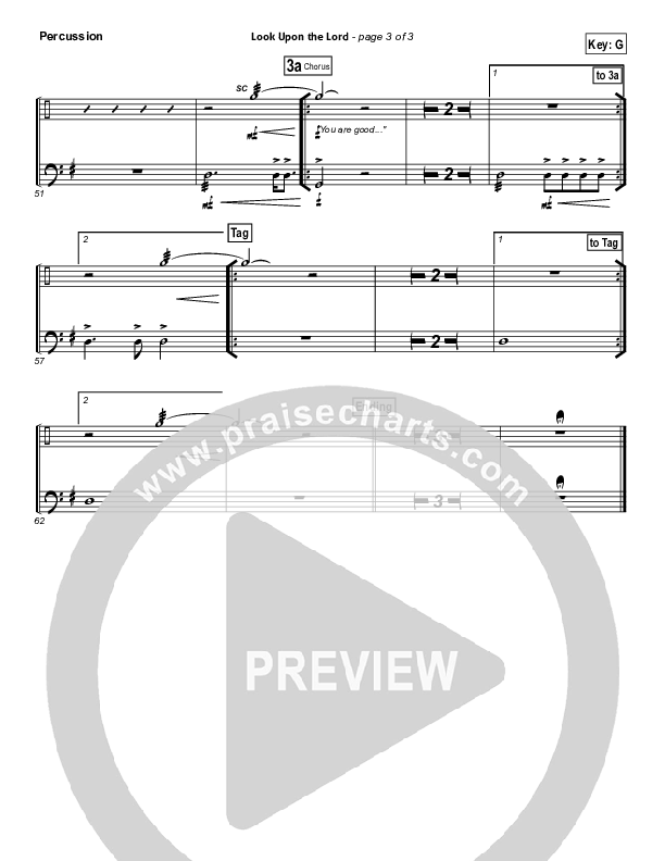 Look Upon The Lord Percussion (Paul Baloche)