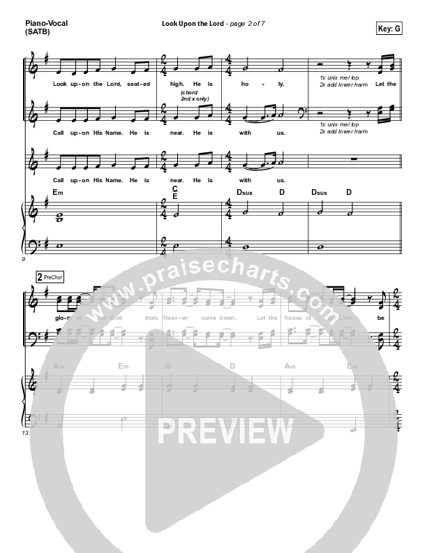 Look Upon The Lord Piano/Vocal (Paul Baloche)