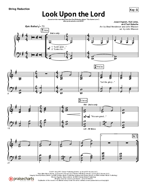 Look Upon The Lord Synth Strings (Paul Baloche)