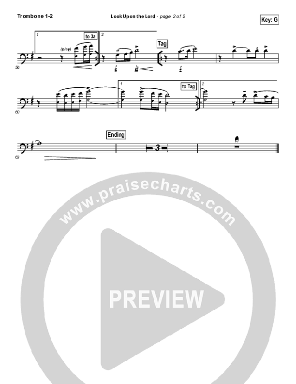 Look Upon The Lord Trombone 1/2 (Paul Baloche)