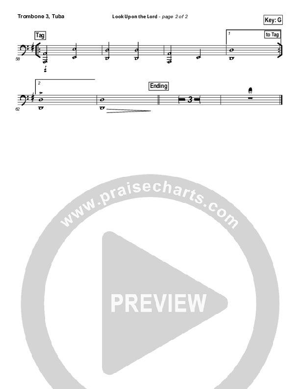 Look Upon The Lord Trombone 3/Tuba (Paul Baloche)