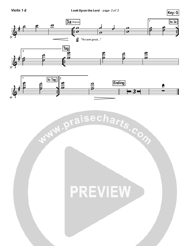 Look Upon The Lord Violin 1/2 (Paul Baloche)