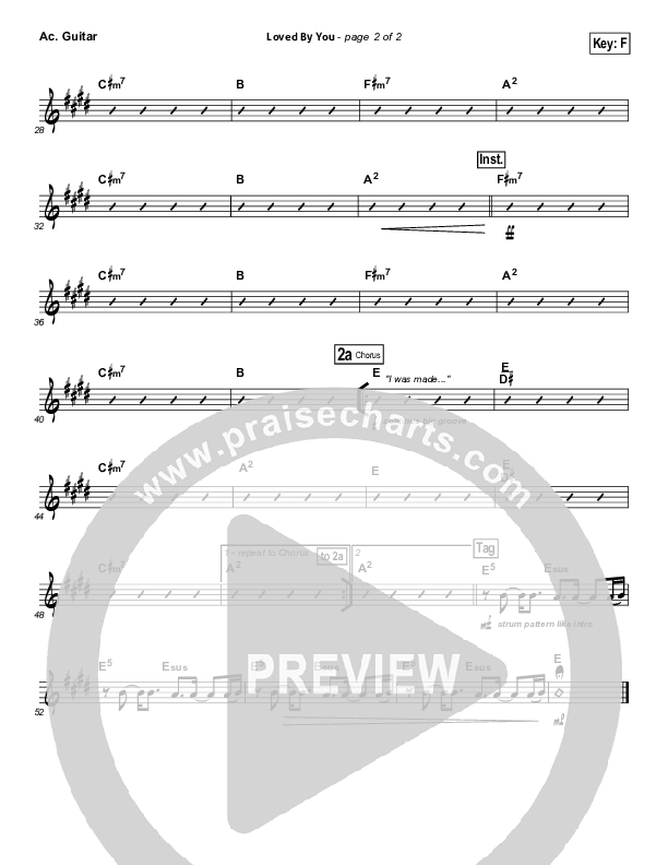 Loved By You Acoustic Guitar (Paul Baloche)