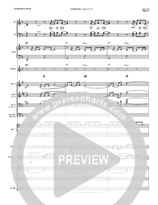 Loved By You Conductor's Score (Paul Baloche)