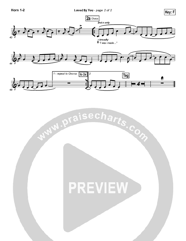 Loved By You French Horn 1/2 (Paul Baloche)