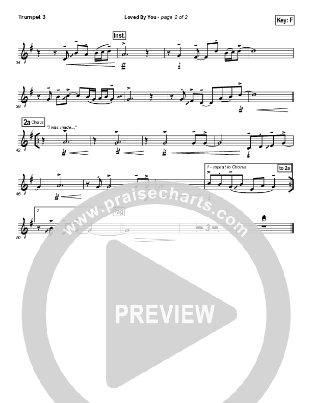 Loved By You Trumpet 3 (Paul Baloche)