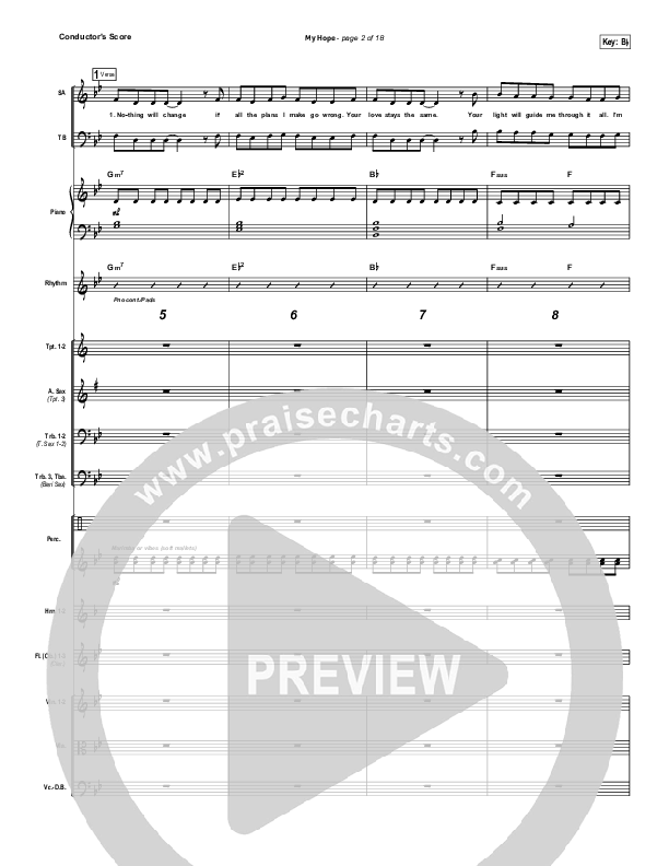My Hope Conductor's Score (Paul Baloche)