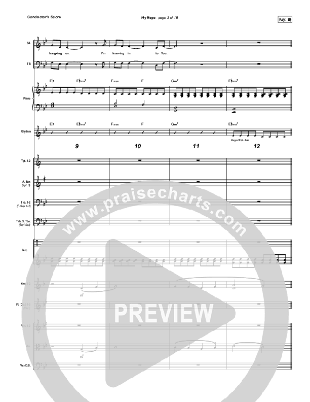 My Hope Conductor's Score (Paul Baloche)