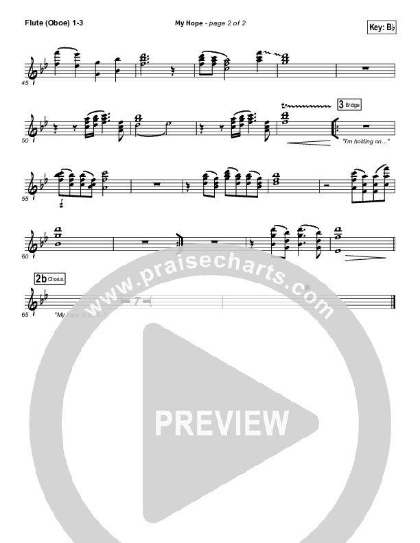 My Hope Flute/Oboe 1/2/3 (Paul Baloche)