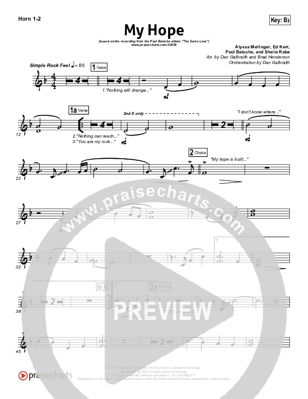 My Hope Brass Pack (Paul Baloche)