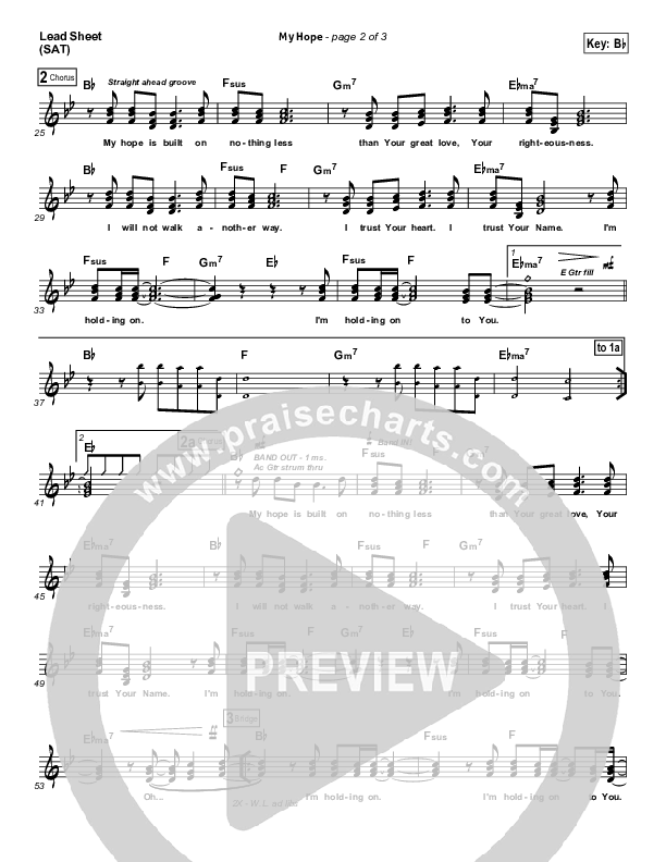 My Hope Lead Sheet (Paul Baloche)