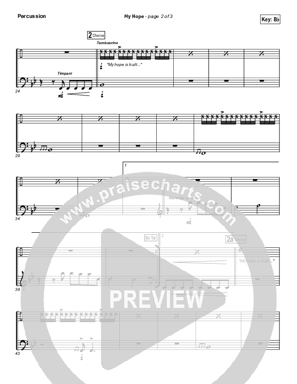 My Hope Percussion (Paul Baloche)