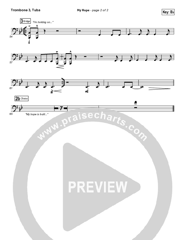 My Hope Trombone 3/Tuba (Paul Baloche)