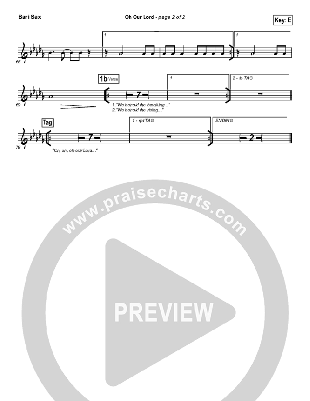 Oh Our Lord Bari Sax (Paul Baloche)