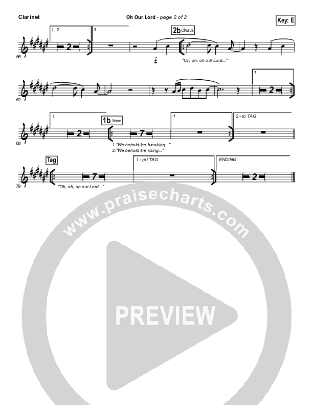 Oh Our Lord Clarinet (Paul Baloche)