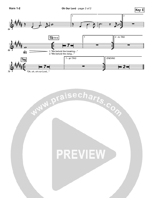 Oh Our Lord Brass Pack (Paul Baloche)