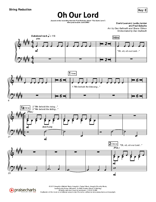 Oh Our Lord String Pack (Paul Baloche)