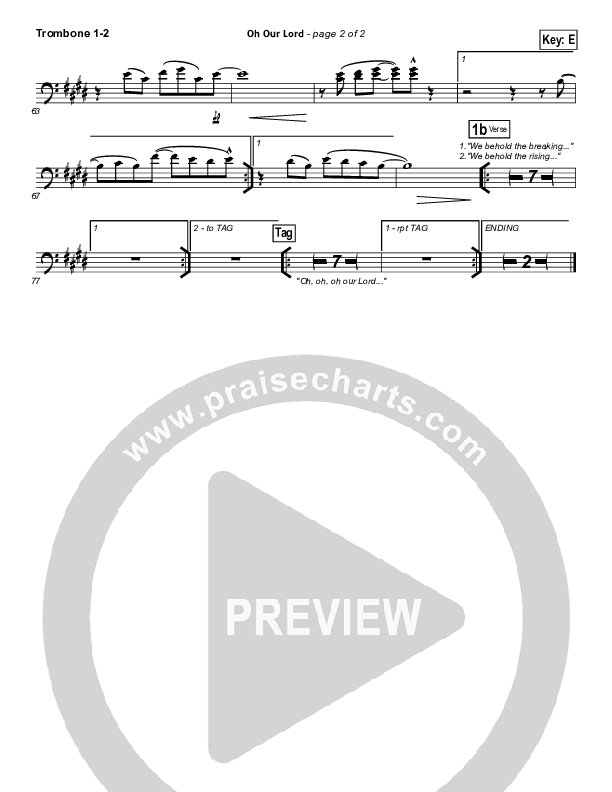 Oh Our Lord Trombone 1/2 (Paul Baloche)