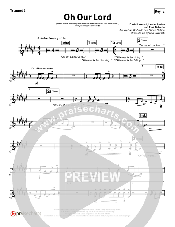 Oh Our Lord Trumpet 3 (Paul Baloche)