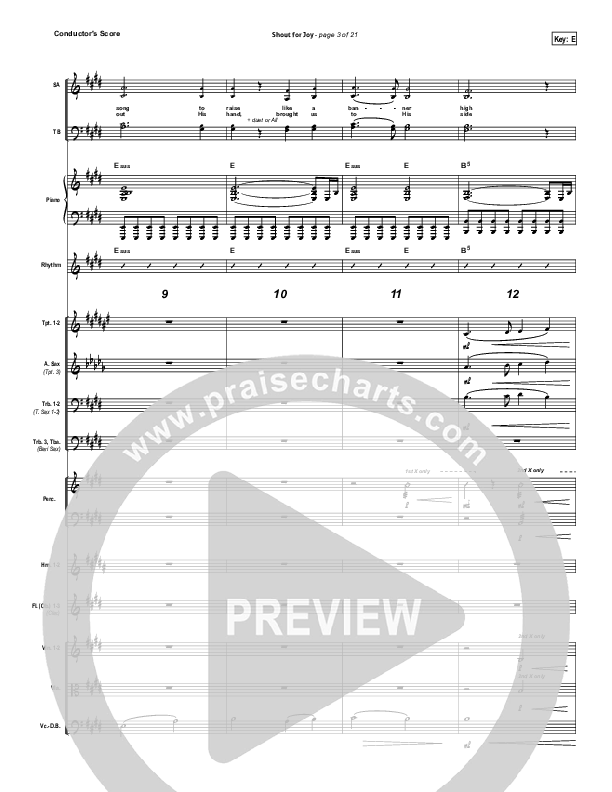 Shout For Joy Conductor's Score (Paul Baloche)