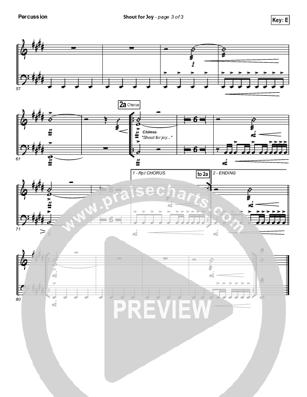 Shout For Joy Percussion (Paul Baloche)