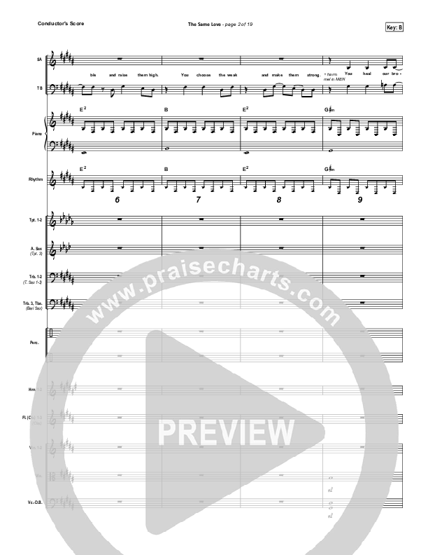 The Same Love Conductor's Score (Paul Baloche)