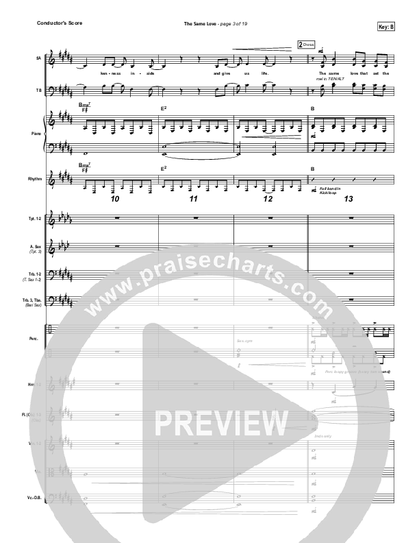 The Same Love Conductor's Score (Paul Baloche)