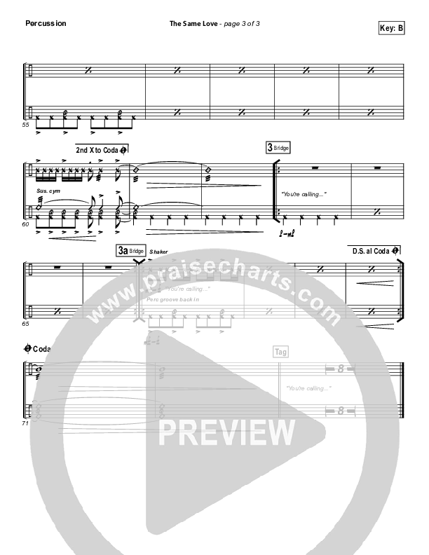 The Same Love Percussion (Paul Baloche)