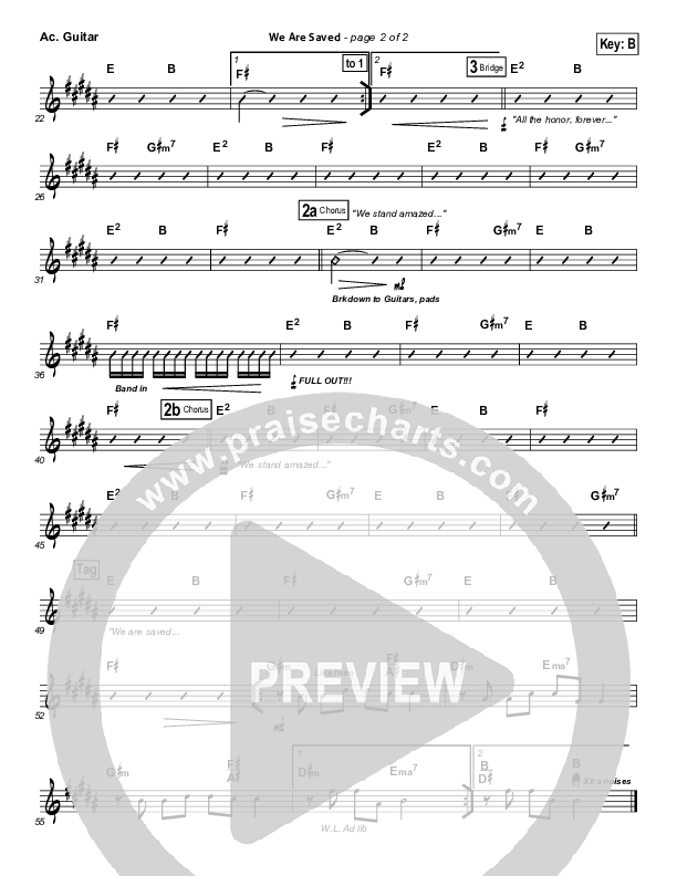 We Are Saved Acoustic Guitar (Paul Baloche)