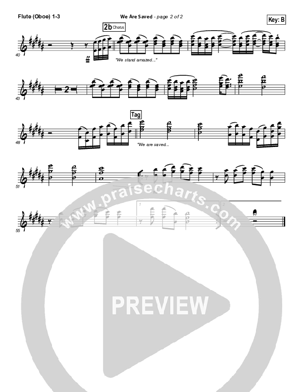 We Are Saved Flute/Oboe 1/2/3 (Paul Baloche)