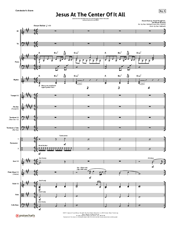 Jesus At The Center Conductor's Score (Israel Houghton)