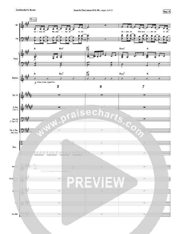 Jesus At The Center Conductor's Score (Israel Houghton)