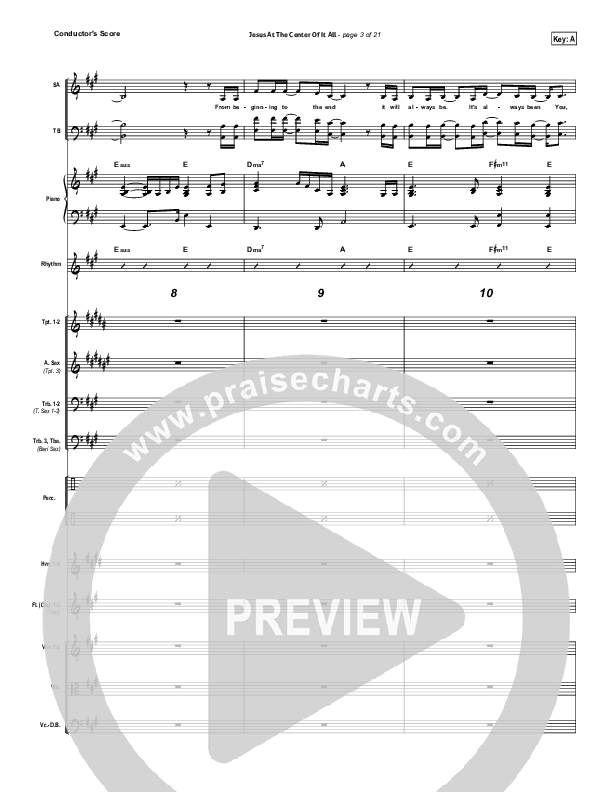 Jesus At The Center Conductor's Score (Israel Houghton)