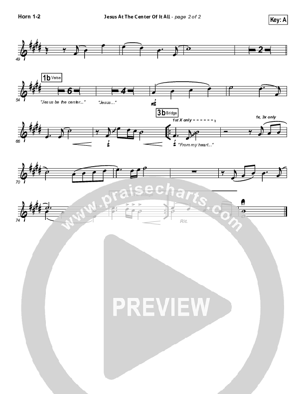 Jesus At The Center Brass Pack (Israel Houghton)