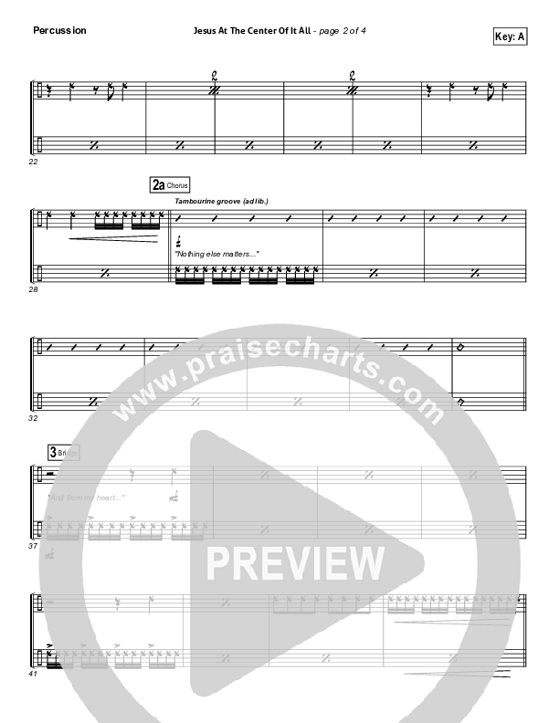 Jesus At The Center Percussion (Israel Houghton)