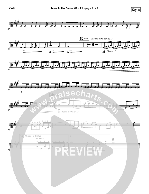 Jesus At The Center Viola (Israel Houghton)