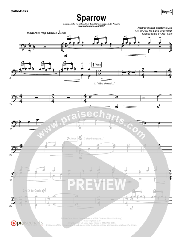 Sparrow Cello/Bass (Audrey Assad)