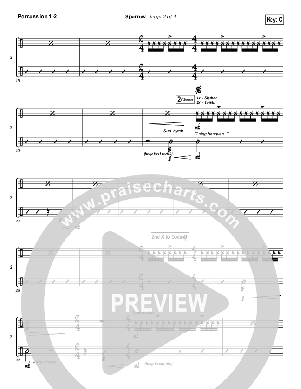 Sparrow Percussion 1/2 (Audrey Assad)