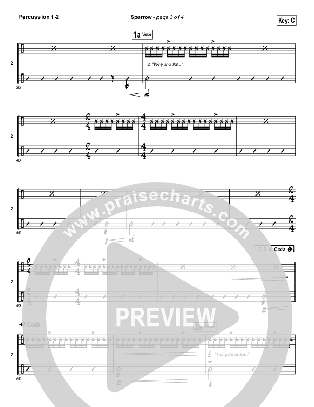 Sparrow Percussion 1/2 (Audrey Assad)