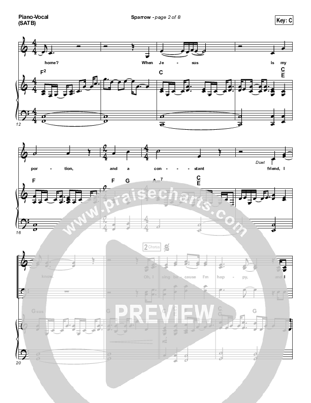 Sparrow Piano/Vocal (SATB) (Audrey Assad)