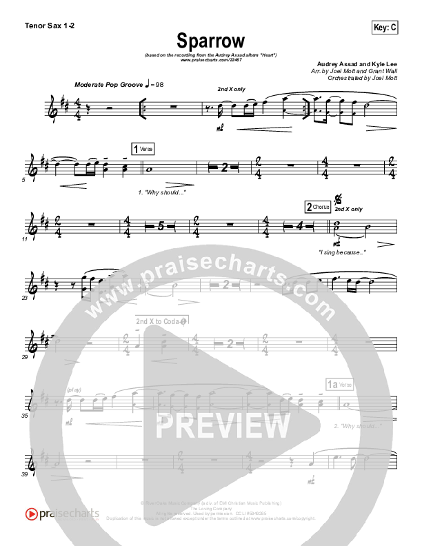 Sparrow Tenor Sax 1/2 (Audrey Assad)